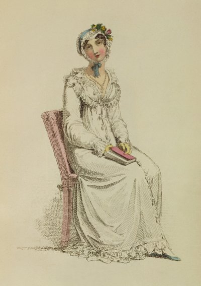 Női reggeli ruha, divattányér az Ackermanns Repository of Arts-tól, 1815 alkotó: English School