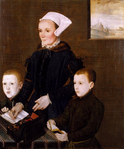 Lady Ingram és két fia, Martin és Steven) az Angol Iskola által alkotó: English School