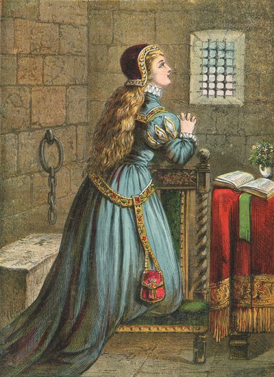 Lady Jane Gray imádkozik alkotó: English School