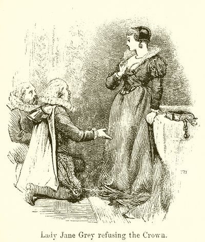 Lady Jane Gray megtagadja a koronát alkotó: English School