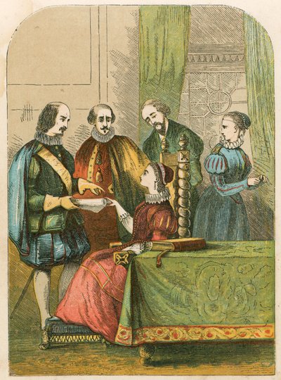 Lady Jane Gray kérte, hogy fogadja el a koronát alkotó: English School