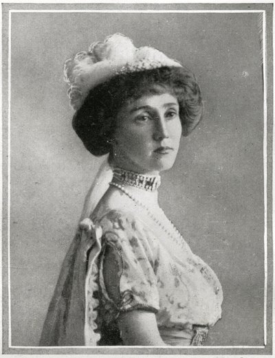 Lady Rothes, részlet az RMS Titanic utasairól, a „The Sphere”-ből, 1912. április 27. (litho) (lásd még: 450780) alkotó: English School