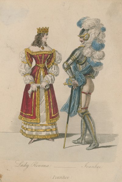 Lady Rowena és Ivanhoe alkotó: English School