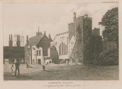 A Lambeth-palota, ahogyan 1829 őszén megjelent alkotó: English School