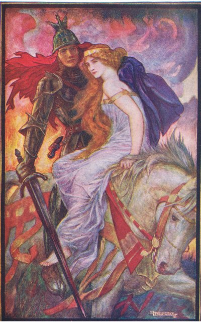 Lancelot Gueneverét viseli, a Longmans Green and Co által kiadott „The Book of Romance” illusztrációját alkotó: English School
