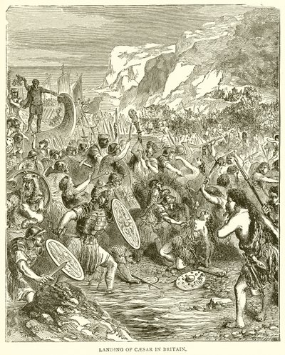 Caesar partraszállása Nagy-Britanniában alkotó: English School