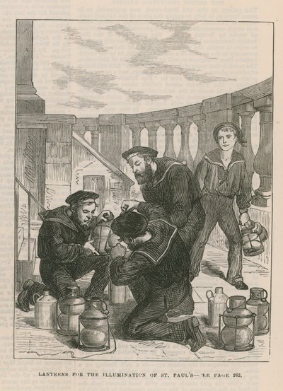 Lámpák a Szent Pál-székesegyház megvilágítására alkotó: English School