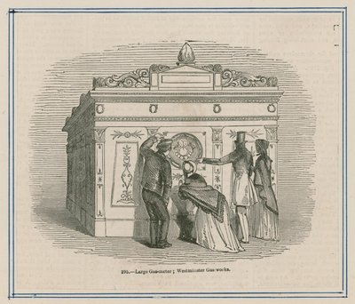 Nagy gázmérő a Westminster gázgyárban, Londonban alkotó: English School