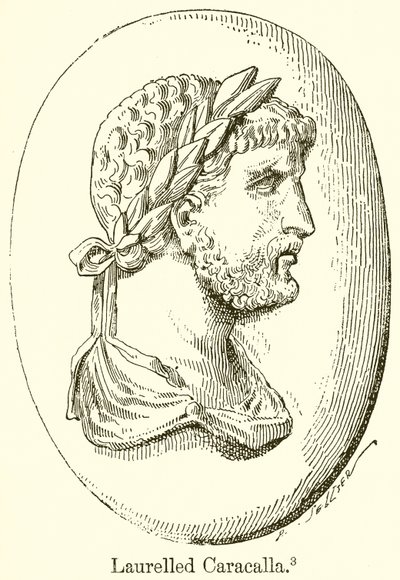 Babérral borított Caracalla alkotó: English School