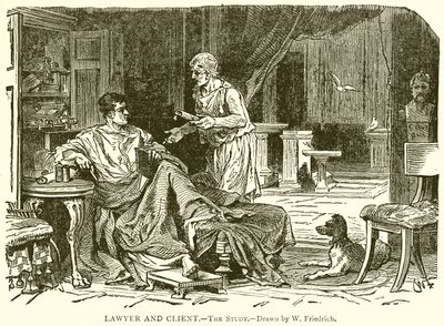 Ügyvéd és ügyfél. – A tanulmány alkotó: English School