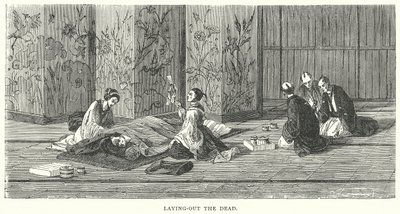 A halottak fektetése (metszet) alkotó: English School