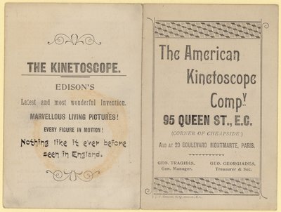 Szórólap reklám A Kinetoscope alkotó: English School