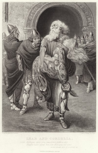 Lear és Cordelia, Lear király, V. felvonás, III. jelenet alkotó: English School