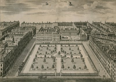 A londoni Leicester Square 1728-ban alkotó: English School