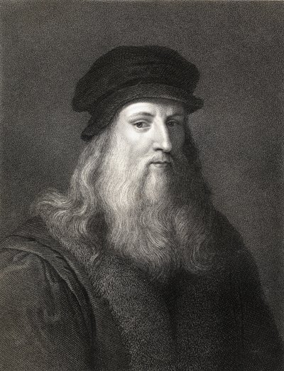 Leonardo da Vinci (1452-1519) metszet) alkotó: English School