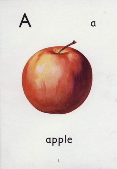 A betű, alma (színes litó) alkotó: English School