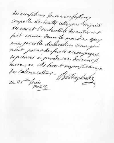 Lord Bolingbroke levele Alari abbénak (litho) alkotó: English School