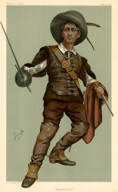 Lewis Waller, Romantikus dráma, Vanity Fair rajzfilm, 1904. október 13 alkotó: English School