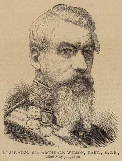 Sir Archdale Wilson altábornagy, Baronet, GCB (metszet) alkotó: English School