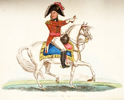 Sir Thomas Picton altábornagy, pub. Richard Evans, engr Romney, illusztráció a Waterloo-i csata történetéről, William Mudford, 1816 alkotó: English School