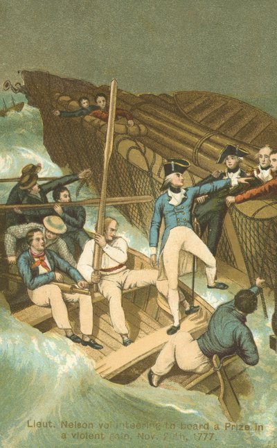 Horatio Nelson hadnagy díjra száll a viharban (színes litó) alkotó: English School