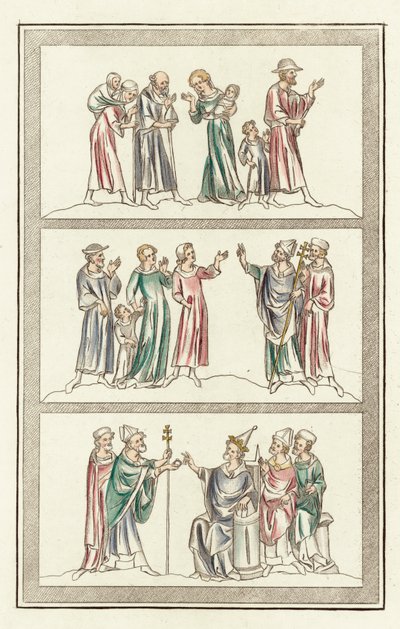 Thomas Becket élete (színes metszet) alkotó: English School