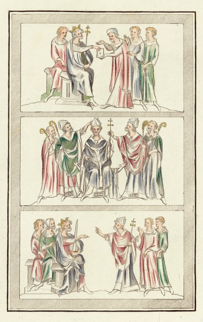 Thomas Becket élete (színes metszet) alkotó: English School