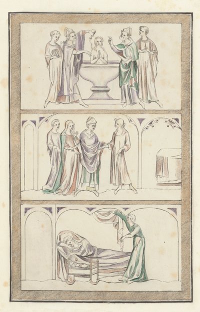 Thomas Becket élete (színes metszet) alkotó: English School