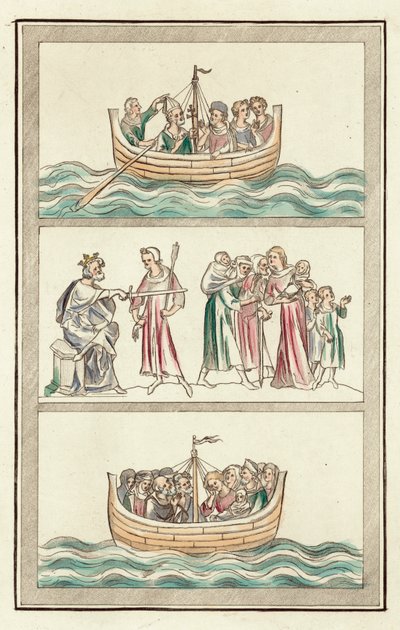 Thomas Becket élete (színes metszet) alkotó: English School