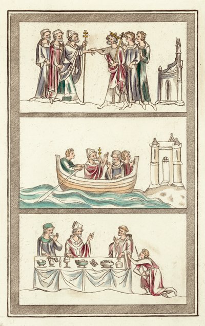 Thomas Becket élete (színes metszet) alkotó: English School