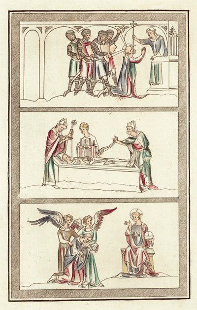 Thomas Becket élete (színes metszet) alkotó: English School