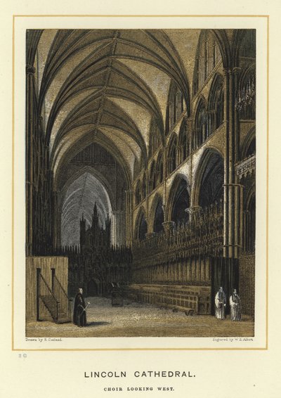 Lincoln katedrális, kórus néz nyugat felé alkotó: English School