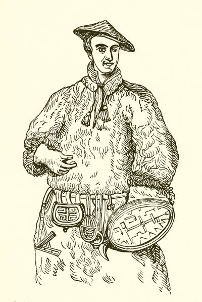 Linné lappföldi ruhájában alkotó: English School