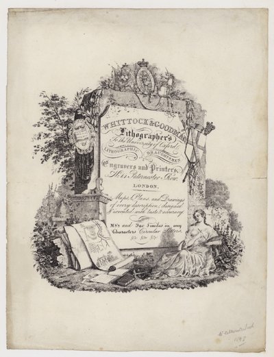 Litográfus, Whittock & Goodman, kereskedelmi kártya alkotó: English School