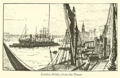 London Bridge a Towerből alkotó: English School