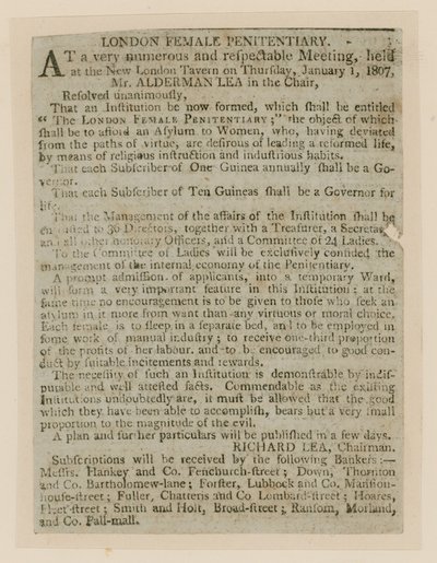 Londoni női büntetés-végrehajtási intézet, Clerkenwell alkotó: English School