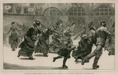 Londoni vázlatok: A korcsolyapálya a Princes Groundban, Brompton alkotó: English School