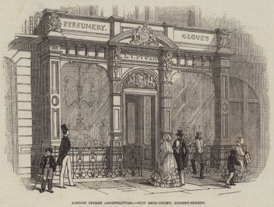 London Street Architecture, New Shop-front, Regent-Street (metszet) alkotó: English School