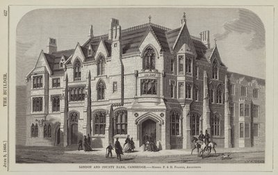 London and County Bank, Cambridge, F. és H. Francis urak, építészek (metszet) alkotó: English School