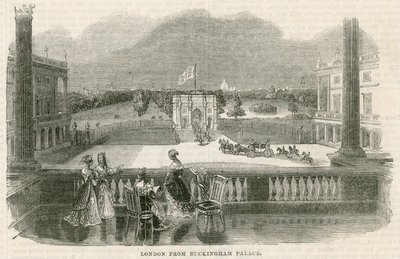 London, a Buckingham-palotából alkotó: English School