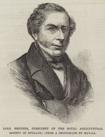 Lord Berners, az Angliai Királyi Mezőgazdasági Társaság elnöke (metszet) alkotó: English School