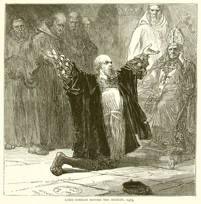 Lord Cobham a püspökök előtt, 1413 alkotó: English School