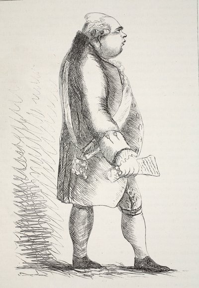 Lord North, egy régi nyomtatvány fakszimile alkotó: English School