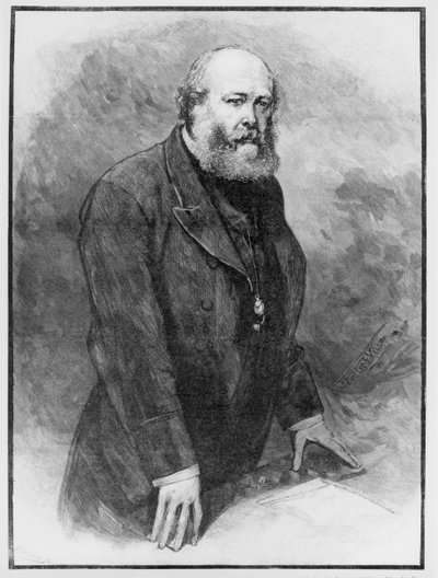 Lord Salisbury Mr. Brightról beszélve a Lordok Házában, 1889 alkotó: English School