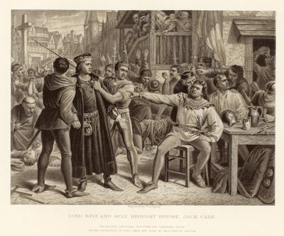 Lord Saye és Sele Jack Cade elé vitte; Charles Lucy eredeti képéből alkotó: English School