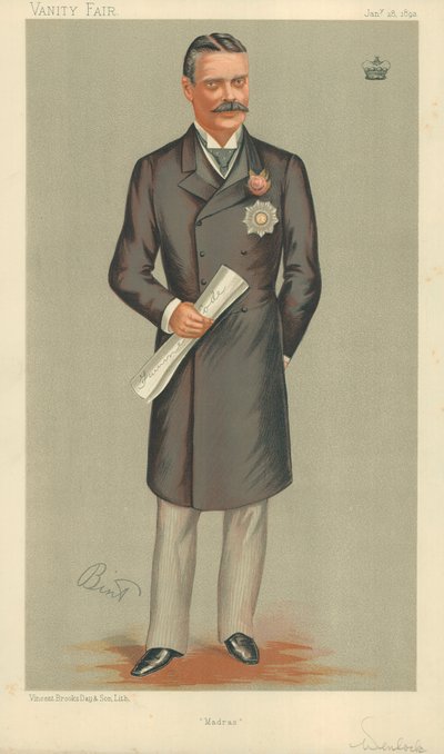 Lord Wenlock, Madras, 1893. január 28., Vanity Fair rajzfilm alkotó: English School