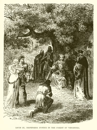 IX. Lajos igazságot szolgáltat a Vincennes-i erdőben alkotó: English School