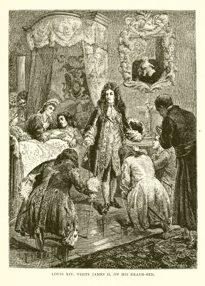 XIV. Lajos meglátogatja II. Jakabot. a halálos ágyán alkotó: English School