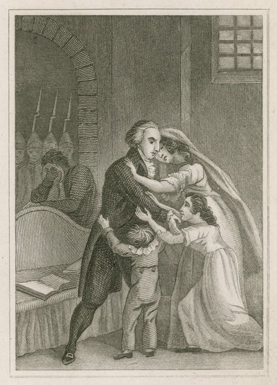 XVI. Lajos francia búcsút vesz családjától, 1793 alkotó: English School