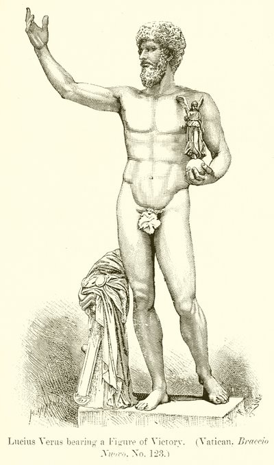 Lucius Verus a győzelem alakját viselő. (Vatikán, Braccio Nuovo. 123. sz.) alkotó: English School